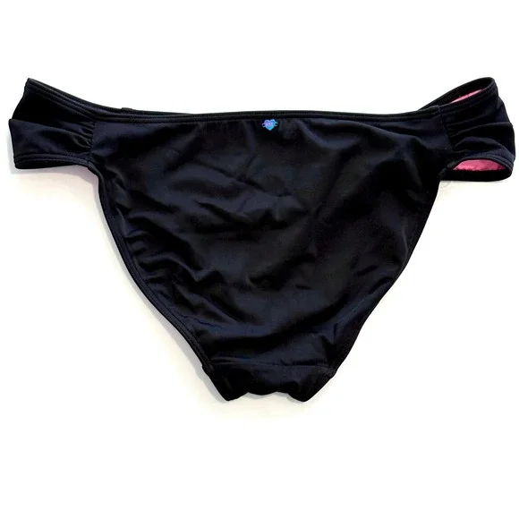 Victoria's Secret PINK Black Cutout Bikini Set Pink Lining Halter Wrap Y2K – XS - Picture 6 of 10